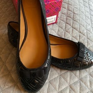 Tory Burch BNIB Marion Quilted Flat 7.5